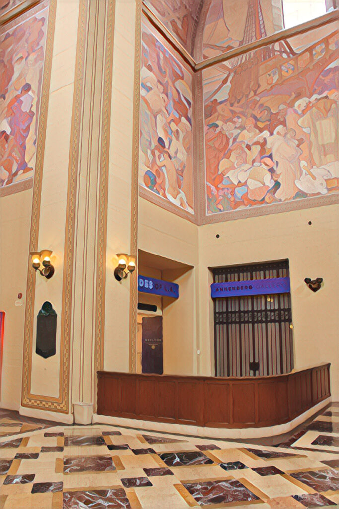 Murals in the Grand Rotunda of the Los Angeles Central Public Library