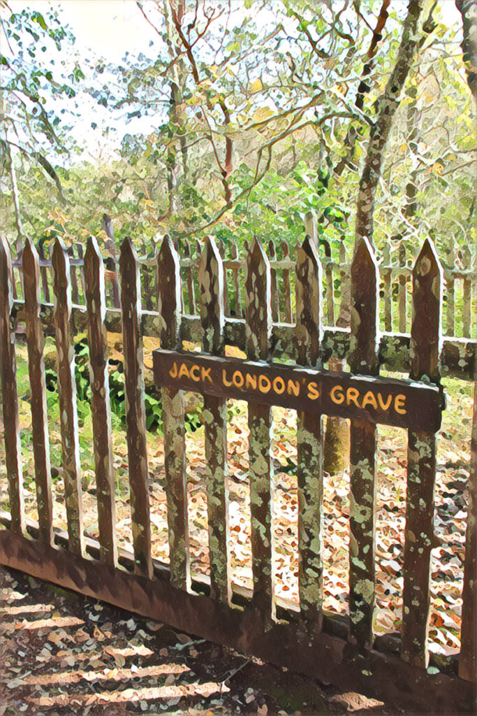 Jack London's gravesite at the Jack London State Historic Park