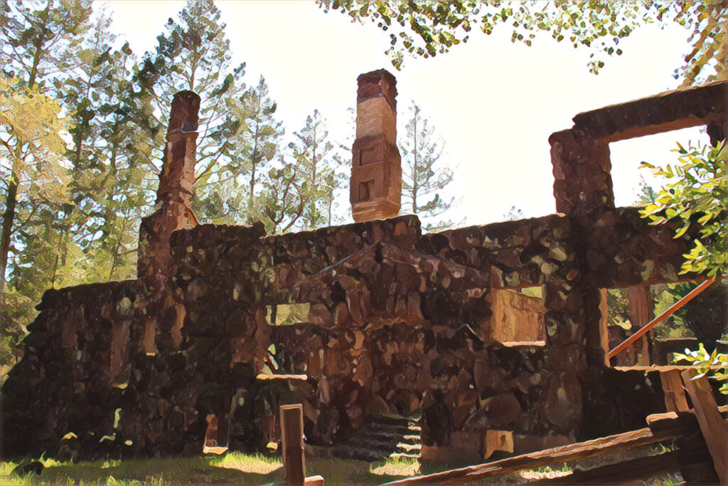The remains of Wolf House at Jack London State Historic Park