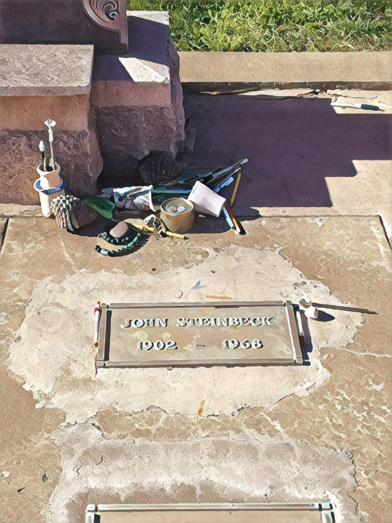 John Steinbeck's gravesite in Salinas, CA