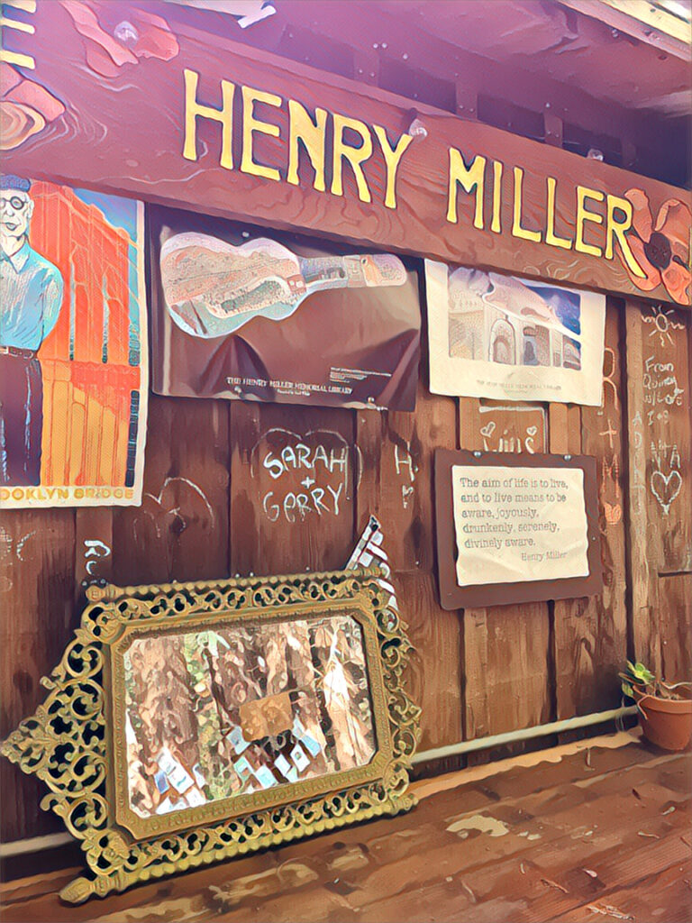 At the Henry Miller Library in Big Sur