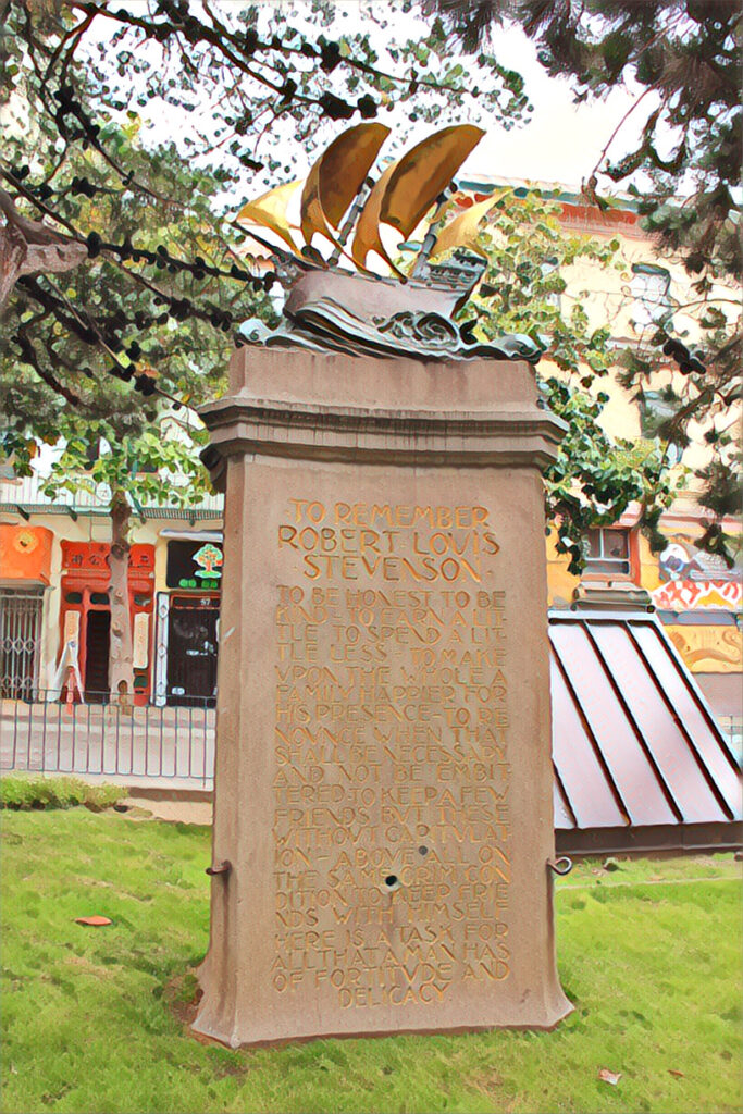Robert Louis Stevenson Memorial in Portsmouth Square