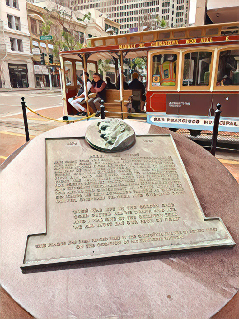 Robert Frost Plaque in San Francisco