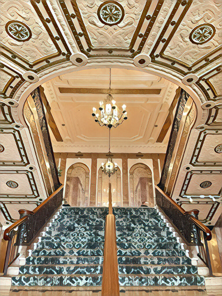 The lobby of the Beacon Grand in San Francisco