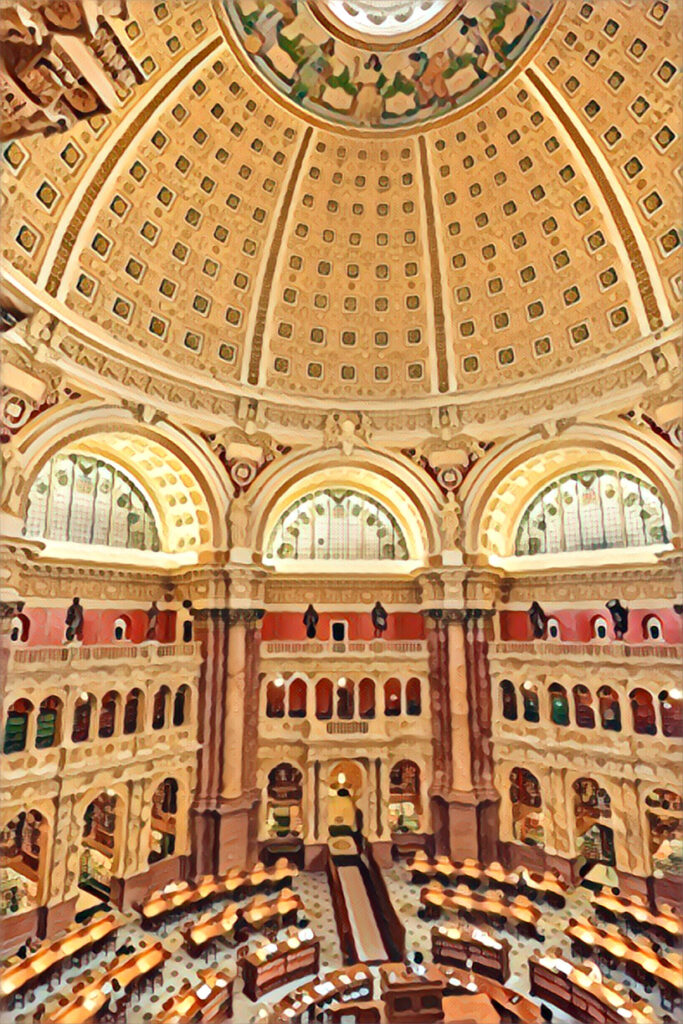 The reading room of the Library of Congress