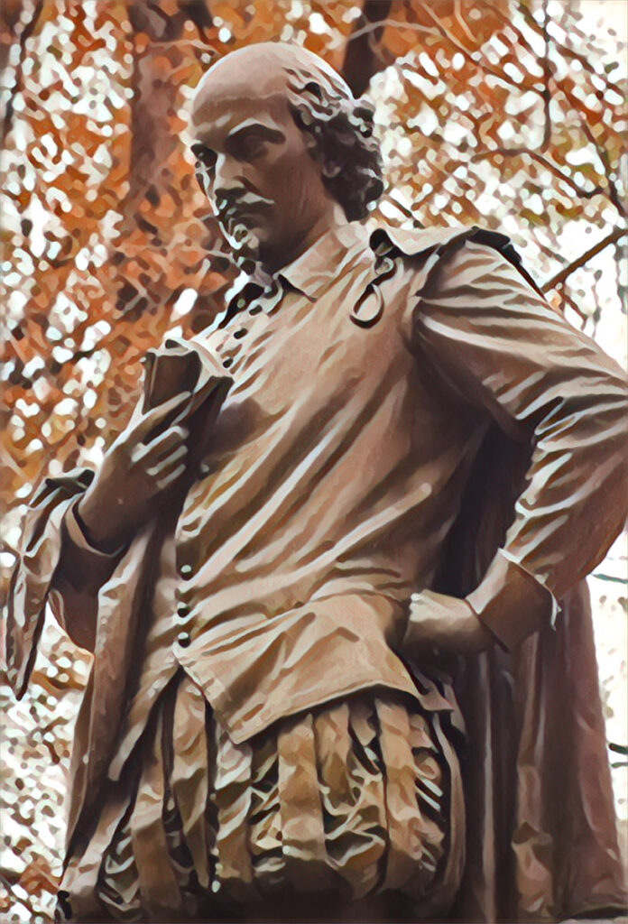 statue of William Shakespeare in Central Park