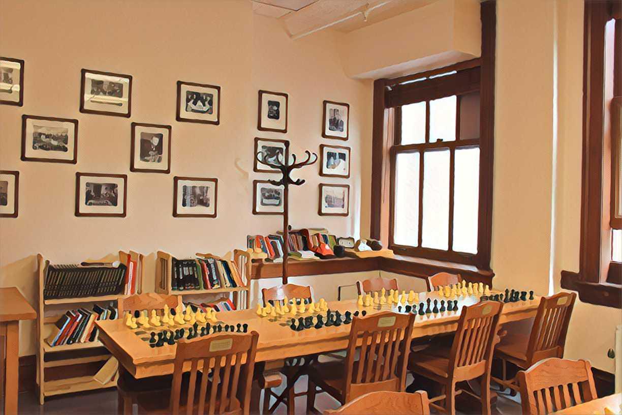 The Chess Club at the Mechanics' Institute in San Francisco