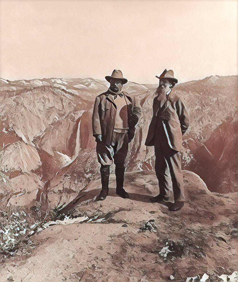 John Muir and President Theodore Roosevelt at Yosemite in 1903